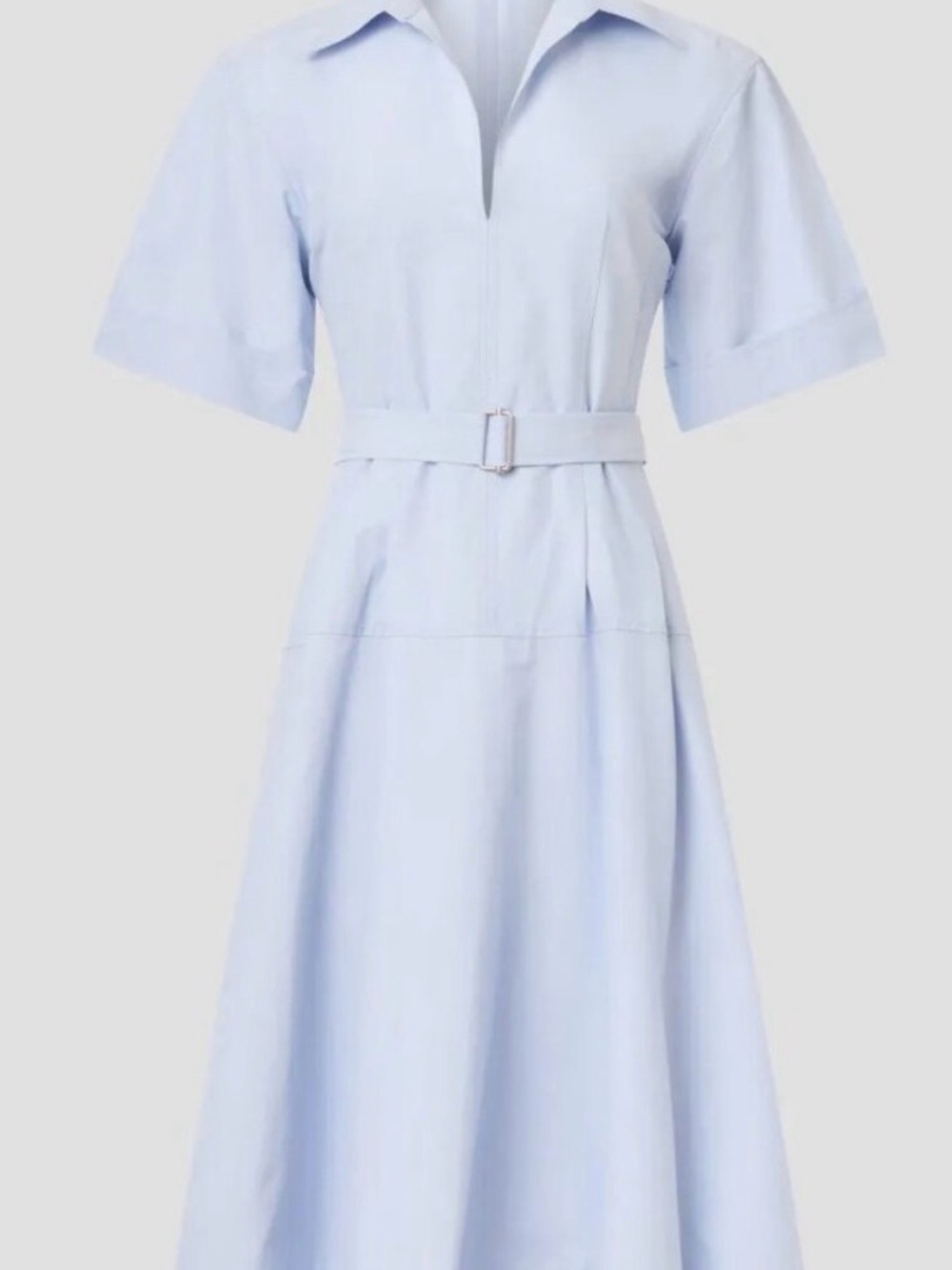 Jonathan Simkhai Light Blue Shirt Midi Dress - Picture 6 of 9